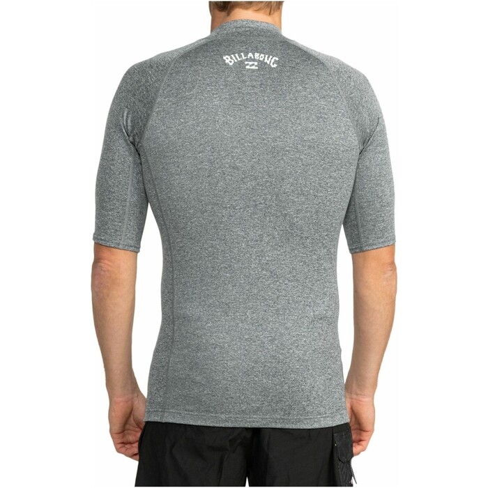 2024 Billabong Hombres Waves All Day UV50 Chaleco De Lycra De Manga Corta EBYWR00101 - Dark Grey Heather